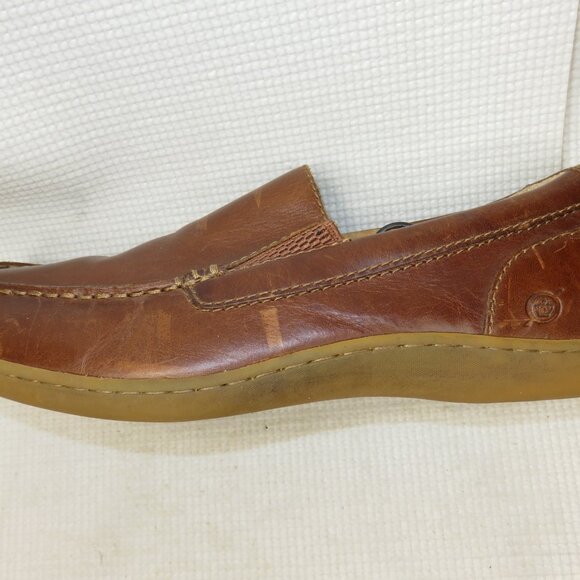 BORN Eberhard H44116 Loafers Driving Driver Brown Mens 12 M Moccasin Toe Slip-On - Picture 12 of 13
